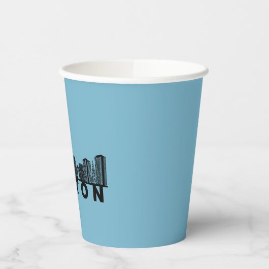 Boston Skyline Silhouette  Pappbecher (Links)