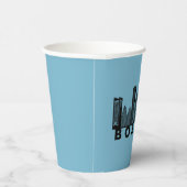 Boston Skyline Silhouette Pappbecher (Rechts)