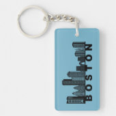 Boston Skyline Silhouette  Schlüsselanhänger (Vorderseite)