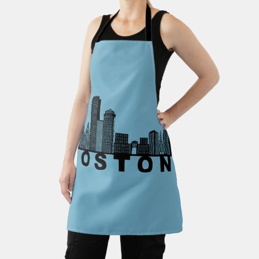 Boston Skyline Silhouette  Schürze (InSitu)