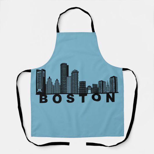 Boston Skyline Silhouette  Schürze (Vorderseite)