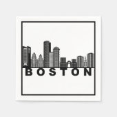 Boston Skyline Silhouette  Serviette (Vorderseite)