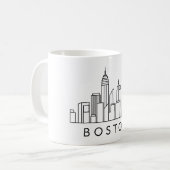 Boston Skyline - Stadtbild Kaffeetasse (Vorderseite Links)