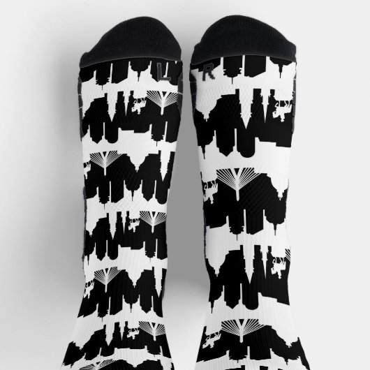 Boston Skyline Stripe Socken (Oben)