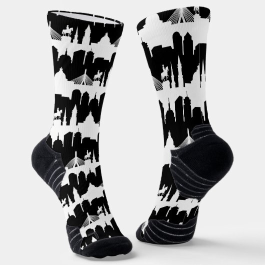 Boston Skyline Stripe Socken (Gewinkelt)
