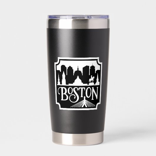 Boston Skyline Thermobecher (Vorderseite)