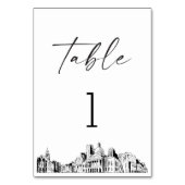 Boston Skyline Tischnummer 3.5x5 Card (Vorderseite)