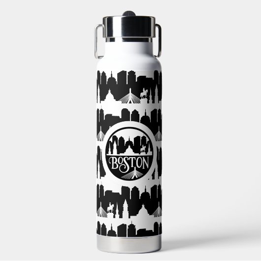 Boston Skyline Trinkflasche (Vorderseite)