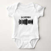 Boston Skyline Typografie Baby Strampler (Vorderseite)