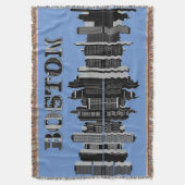 Boston Skyline Typografie Decke (Vorderseite Vertikal)