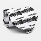 Boston Skyline Typografie Krawatte (Gerollt)