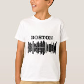 Boston Skyline Typografie T-Shirt (Vorderseite)