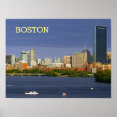 Boston Skyline und Charles River Poster (Vorne)