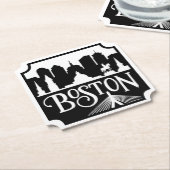 Boston Skyline Untersetzer (angewinkelt)