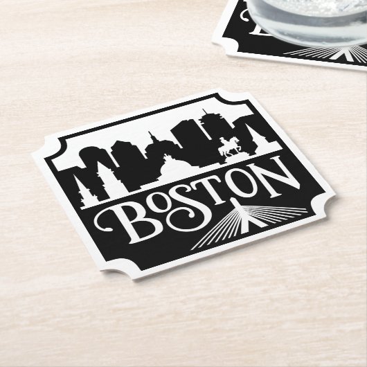 Boston Skyline Untersetzer (angewinkelt)