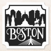 Boston Skyline Untersetzer (Vorderseite)