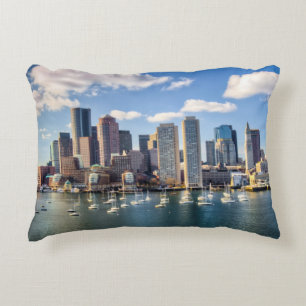 Boston-Skyline von der Ufergegend Dekokissen