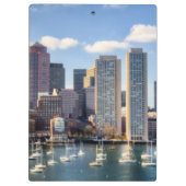 Boston-Skyline von der Ufergegend Klemmbrett (Rückseite)