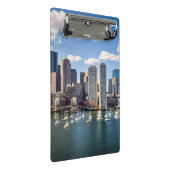 Boston-Skyline von der Ufergegend Mini Klemmbrett (Schrägansicht)