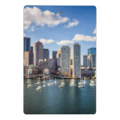 Boston-Skyline von der Ufergegend Mini Klemmbrett (Rückseite)
