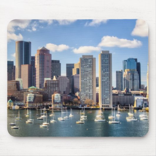 Boston-Skyline von der Ufergegend Mousepad (Vorne)