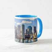 Boston-Skyline von der Ufergegend Tasse (VorderseiteRechts)
