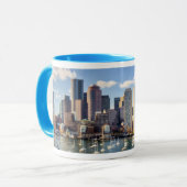 Boston-Skyline von der Ufergegend Tasse (Vorderseite Links)