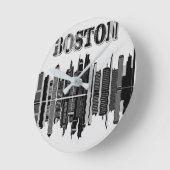 Boston Skyline Wall Clock Runde Wanduhr (Winkel)