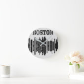 Boston Skyline Wall Clock Runde Wanduhr (Zuhause)