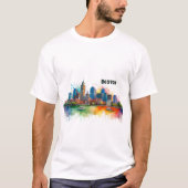 Boston Skyline Watercolor T-Shirt (Vorderseite)