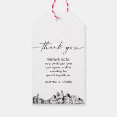 Boston Skyline Wedding Welcome Bag Tag Geschenkanhänger (Rückseite)