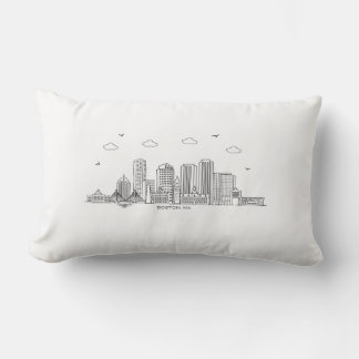 Boston Skyline-Wurfkissen Lendenkissen