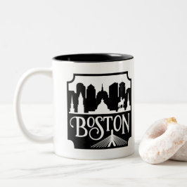 Boston Skyline Zweifarbige Tasse