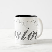 Boston-Skyline Zweifarbige Tasse (VorderseiteRechts)