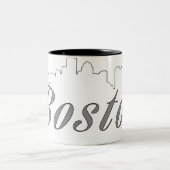 Boston-Skyline Zweifarbige Tasse (Mittel)