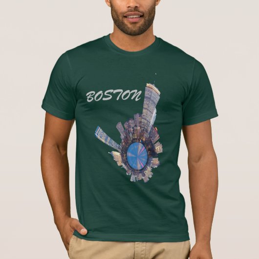 Boston-Skylineminiplanet T-Shirt (Vorderseite)