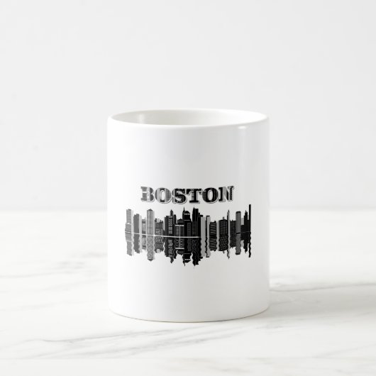 Boston Skyscrapers Gebäude Kaffeetasse (Mittel)