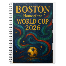 Boston Soccer Art 2026 Football Design Notizblock