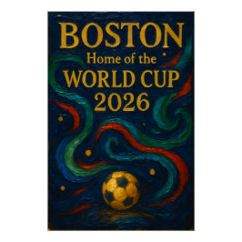 Boston Soccer Art 2026 Football Design Poster