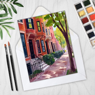 Boston Sommer Massachusetts Brownstones Karte