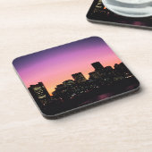 Boston-Sonnenuntergang-Skyline vom Hafen .png Untersetzer (Linke Seite)