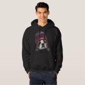 Boston Sports Terrier Red Beanie Hoodie (Vorne ganz)