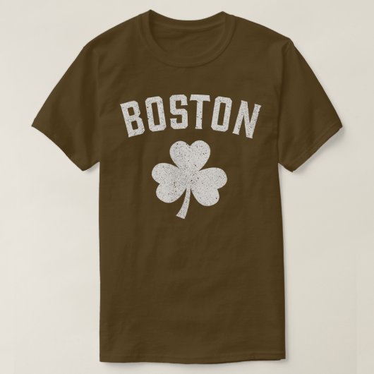 Boston St Patricks Day Shirt Pattys Day Kleeblatt (Design vorne)