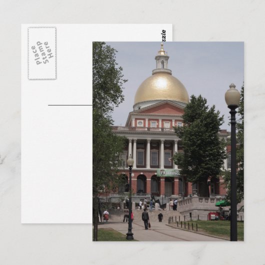 Boston Staat House Postkarte (Vorne/Hinten)