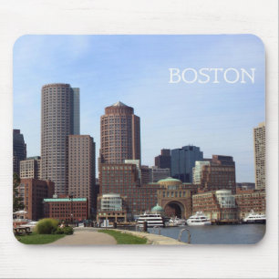 Boston-Stadt-Ufergegend - Mausunterlage Mousepad