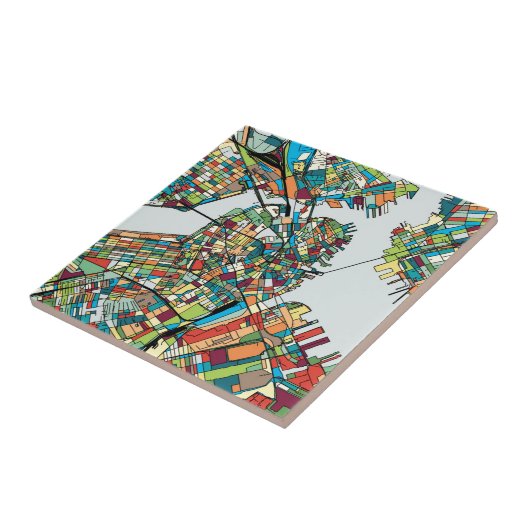 Boston-Stadt USA Fliese (Seite)