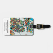 Boston-Stadt USA Gepäckanhänger (Vorderseite horizontal)