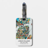 Boston-Stadt USA Gepäckanhänger (Rückseite vertikal)