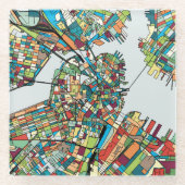 Boston-Stadt USA Glasuntersetzer (Vorderseite)