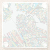 Boston-Stadt USA Glasuntersetzer (Rückseite)